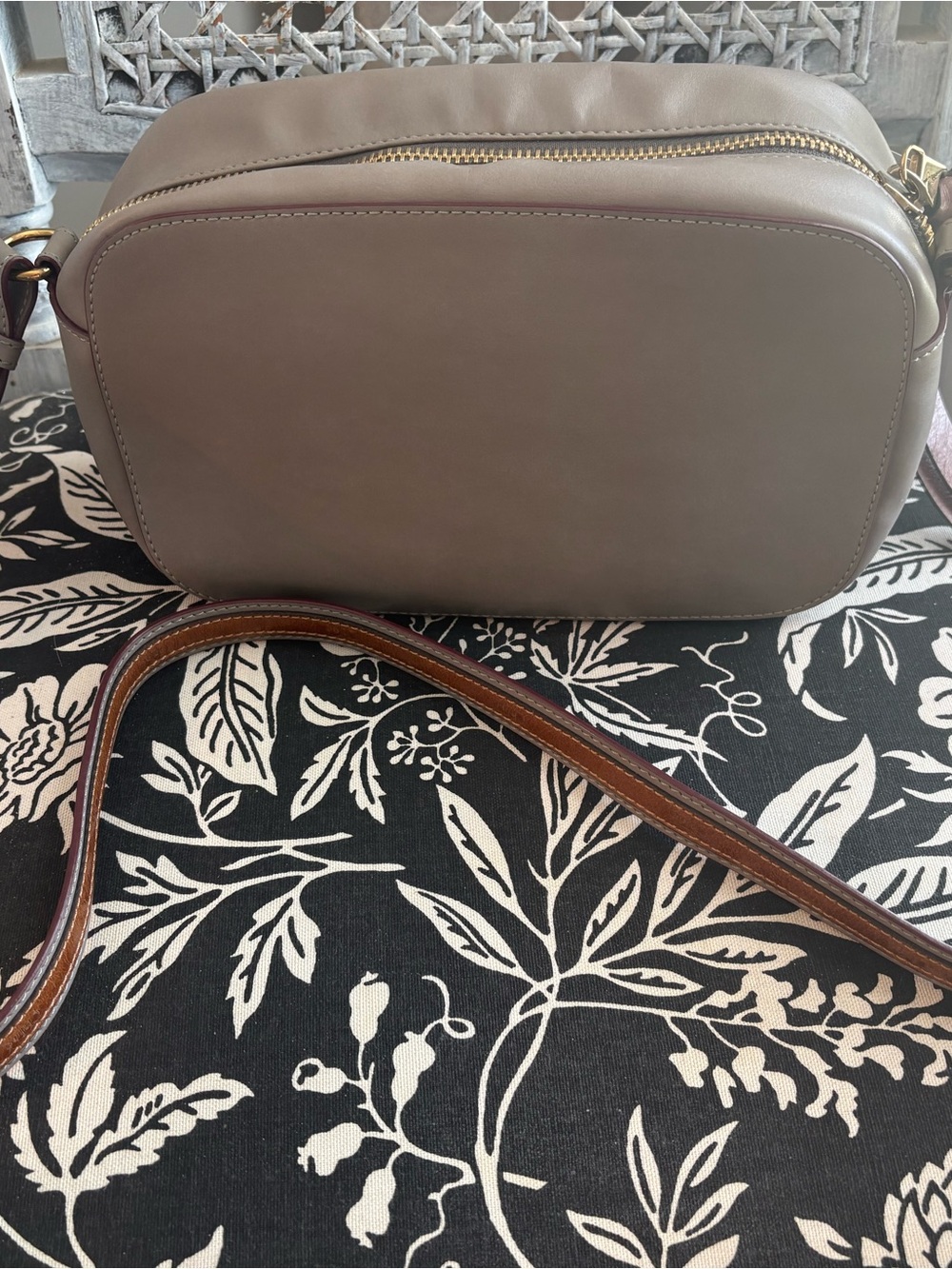Chloe Taupe Crossbody Bag with Adjustable Strap